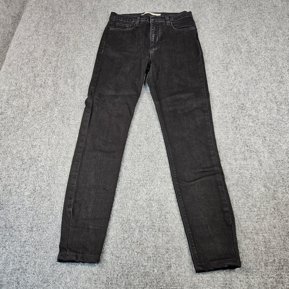 Hudson Barbara High Rise Skinny Jeans Black Denim Size 26 WH407DWI